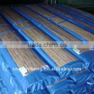 rolled bamboo fence