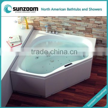 SUNZOOM triangle acrylic white bathtub,triangle bathtub,sex massage spa