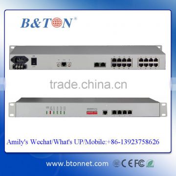 16ch 1U Rack Voice FXS FXO PCM Mux to Transmit Phone over Fiber equipment