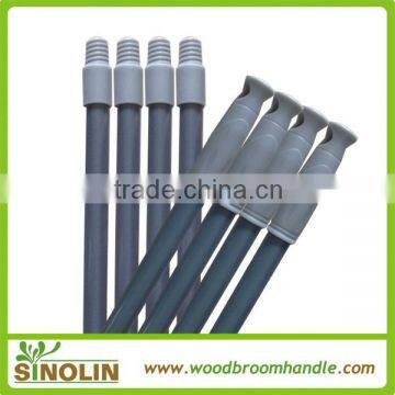 SINOLIN pvc coated metal Mop Pole and broom stick with plastic caps