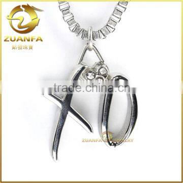 best whoelsaler mens XO chain pendants stainless steel jewelry bling jewelry wholesale