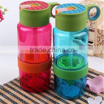 lemon juice bottle 550ml with straw