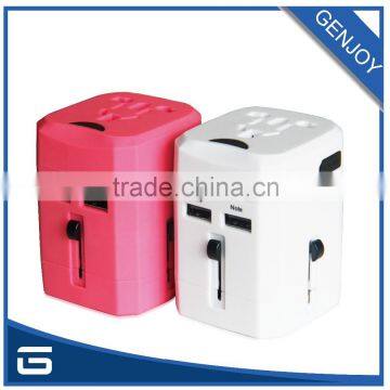 More Experience Supplier International Travel Adapters with Rubber Surface Treatment