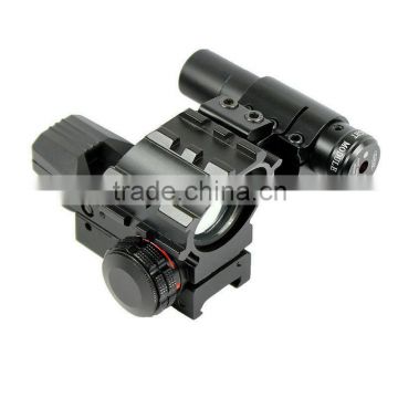 Tactical Holographic Red/Green 4 Reticles Reflex Dot Scope+Red laser sight combo