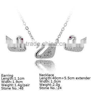 SZA2-004 2016 Fashion CZ Stones Jewelry Set Duck Shape Jewelry Set Jewelry Set