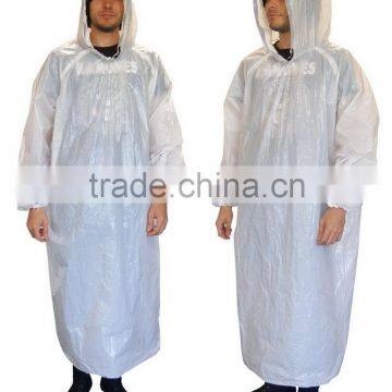 Waterproof antifouling Bicycle plastic raincoat with hood