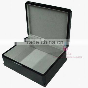Glossy Classic Black Shoe Packing Boxes Wood photo-5