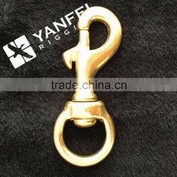 Solid Brass Swivel Eye Bolt Snap Hook photo-2