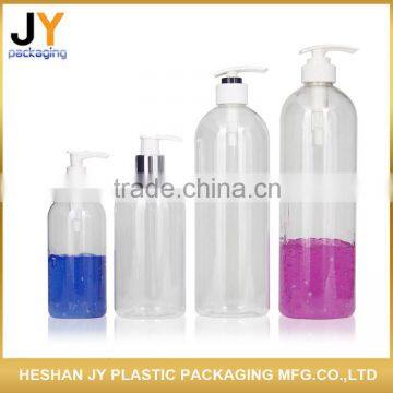 Factory directly price 300 450 750 1000ml pump plastic bottle shampoo lotion plastic PET pump bottle