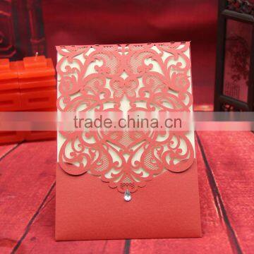 Free Samples Ideal Products Colorful Laser Cut Greeting Cards Wedding Cards With Jewel photo-4