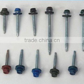 white head self drilling screw painted head