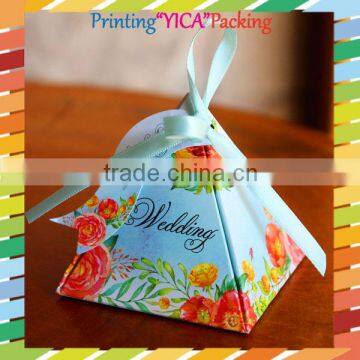 triangle shape gift sweet wedding candy paper box