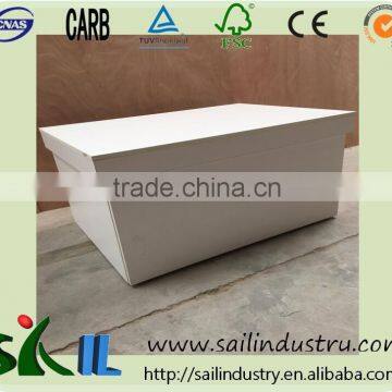 Big White Color Melamine Paint Wooden Shoe Box Cabinet