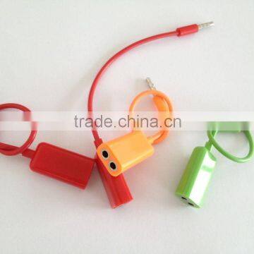 Customized colors music splitter 3.5mm stereo male to 2 female jack audio headphone splitter for iphone