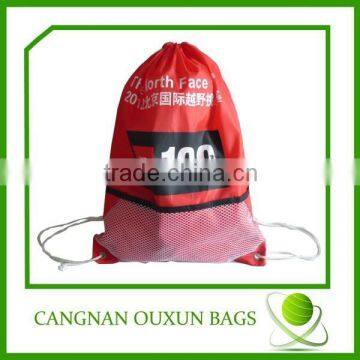 Custom logo printed polyester drawstring bags wholesale