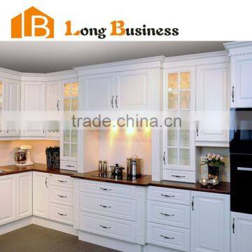 LB-DD1046 Hot sale green village solid wooden kitchen cabinet