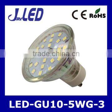 glass body 24pcs 2835smd led gu10 spotlight 5w