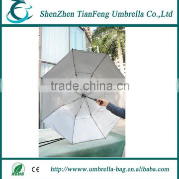 new design silver coated fabric beach umbrella for fishing