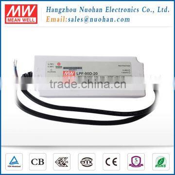 Mean Well UL CE CB TUV EMC ROHS 90w 20v PFC led driver with pfc led power driver LED driver