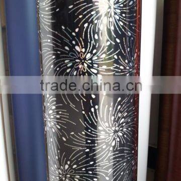 Newest style laser design kitchen cabinet metallic PVC foil