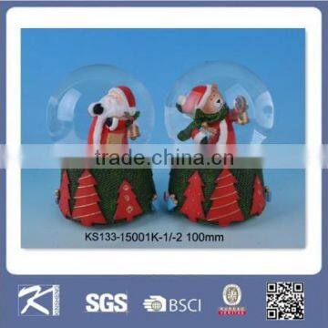 Alibaba Christmas Santa polyresin funny snow globe