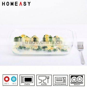 Clear glass high borosilicate glass bakeware