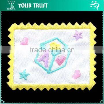 Rectangle Sharp Saw Dice Iron-on Custom Embroidery Badge Patches