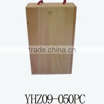 Double bottle wooden wine box