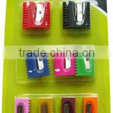 9pcs Plastic Pencil Sharpener with 1 hole