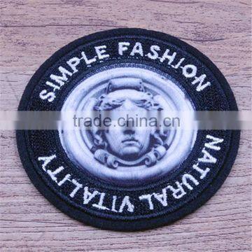 Custom jeans chenille no minimum embroidery textile sew on patches