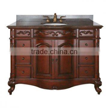 European Antique Solid wood bathroom Cabinet