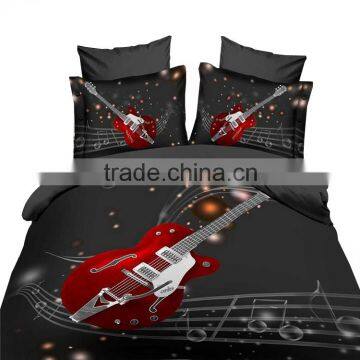 China Supplier 3D Printing Music Guitar Bedding Sets