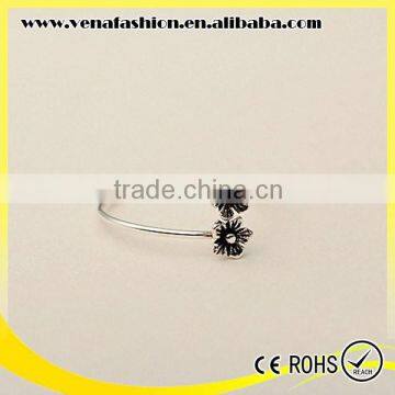 Girl Flower Design Antique Jewerly 925 Titanium Silver photo-2