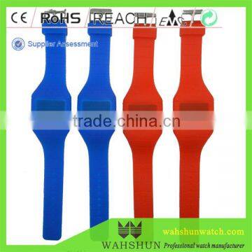Factory wholesale colourful Kids plastic & silicone light up digital watches