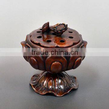 Original small metal sculptures Lotus Incense burner for interior decoration , different color also available