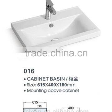 FOSHAN LELIN ceramic L615mm cabinet basin small size vanities top bathroom basin of LT-038