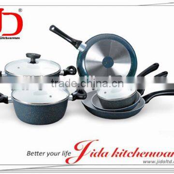 ALUMINUM CERAMIC COOKWARE SET 2014 HOT SALE WITH SPOTS