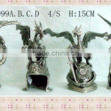 High quality pewter Metal dragon LFL0099