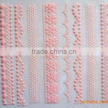 HL-211 Lace 3D nail sticker & nail art decorations