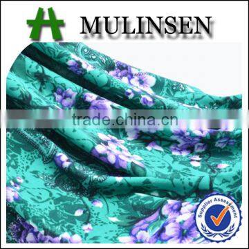 Shaoxing Mulinsen manufacturer flower printing poly spandex fdy knitted fabric