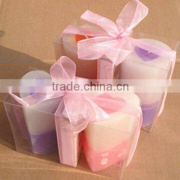 heart shape gift pillar candle