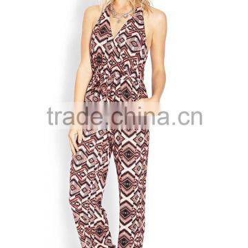 Women Playsuits Wholesale Retro Pattern Printing Jumpsuits/playsuits Women Sexy Jumpsuits photo-2