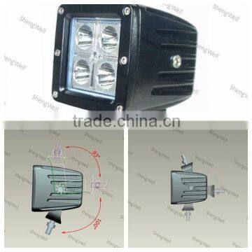 ShengWell 16W 3" Square LED driving light 9--32v IP67 CREE led car driving light 12volt cree led driving light