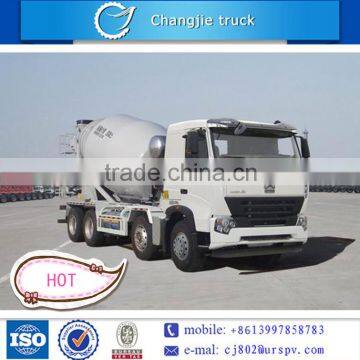 4 axles Chinese brand HOWO 8*4 concrete mixer truck hot sale with high quality hydraulic pump for sale in southafrica, dubai