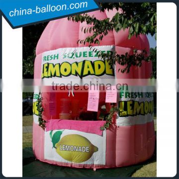 Inflatable pink lemonade booth, Show display inflatable booth on sale