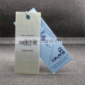 Transparent Plastic PVC With Paper Tags For Clothing