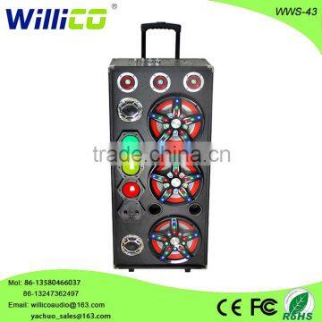 2016 willico Supply all kinds of portable bluetooth speaker,Dj speaker,party speaker with power bank wws-43