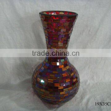 COLOR MOSAIC GLASS VASE