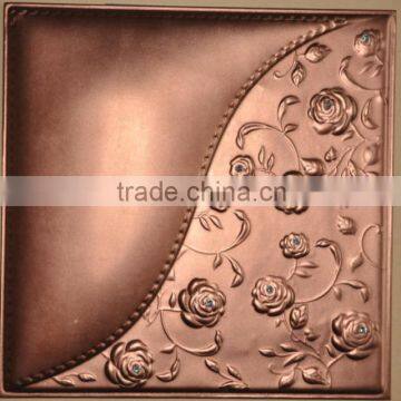Soft Bag Leather Carving The National Investment Promotion TV Setting Wall Decoration Decoration Materials