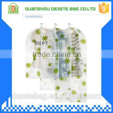 Custom PEVA fabric big size printed clear personalised garment bag